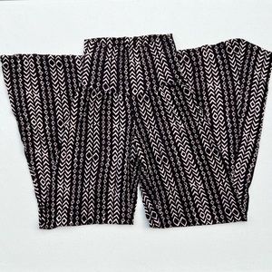 Living Doll Rayon Wide Leg Pallazo Pants Women’s X-Small Boho Geometric Pattern